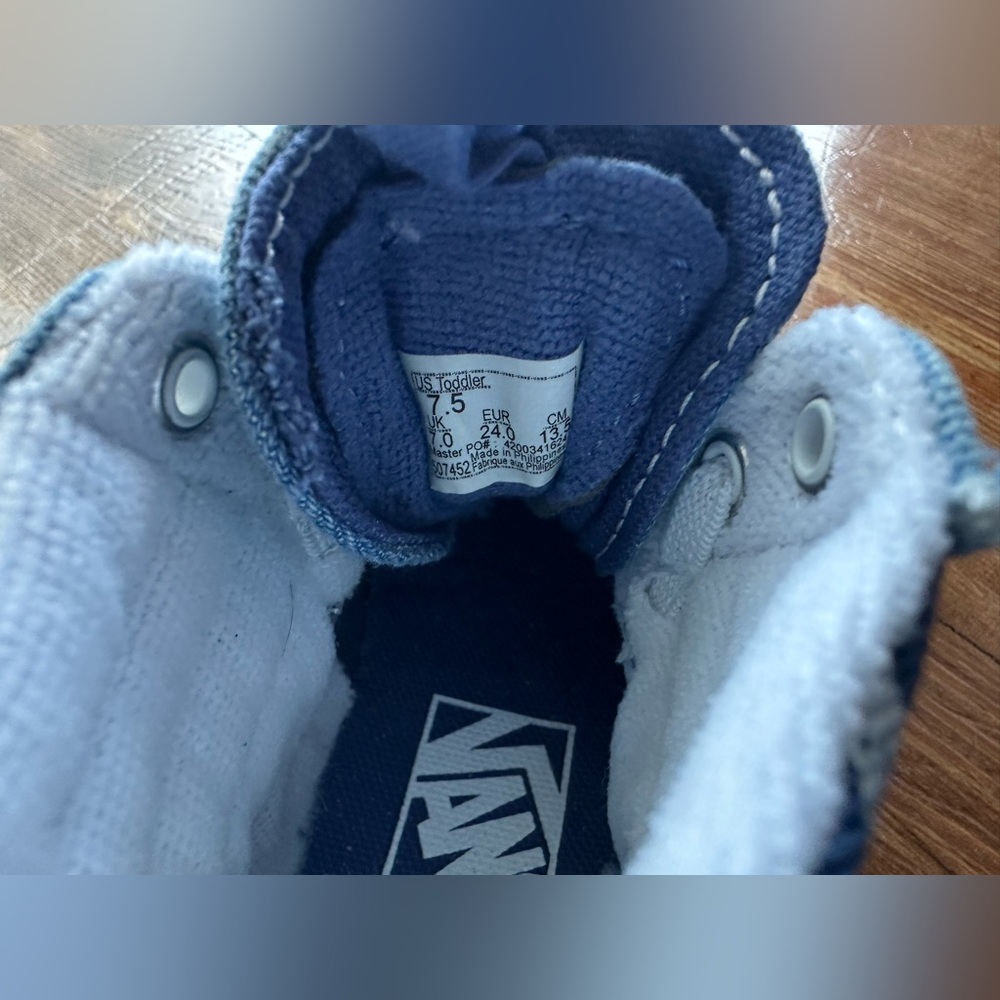 Vans Kids Denim Butterfly High-Tops - Picture 6 of 7